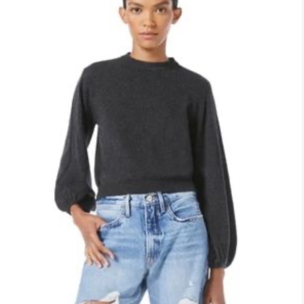 Frame Cashmere Balloon Sleeve Sweater